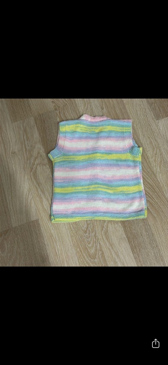 Kız Çocuk Bohem Renkli Örgü Yelek - Görsel 4