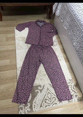 Kadın Mor Yılan Desenli Rahat Pijama Takımı - Görsel 2