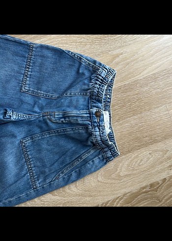 Kadın Gri Bol Kesim Midi Kot Pantolon - Görsel 7