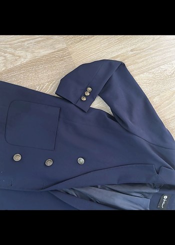 Düğmeli Lacivert Kadın Blazer Ceket - Görsel 7