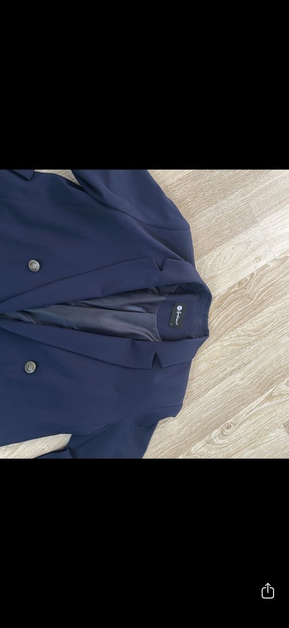 Düğmeli Lacivert Kadın Blazer Ceket - Görsel 4