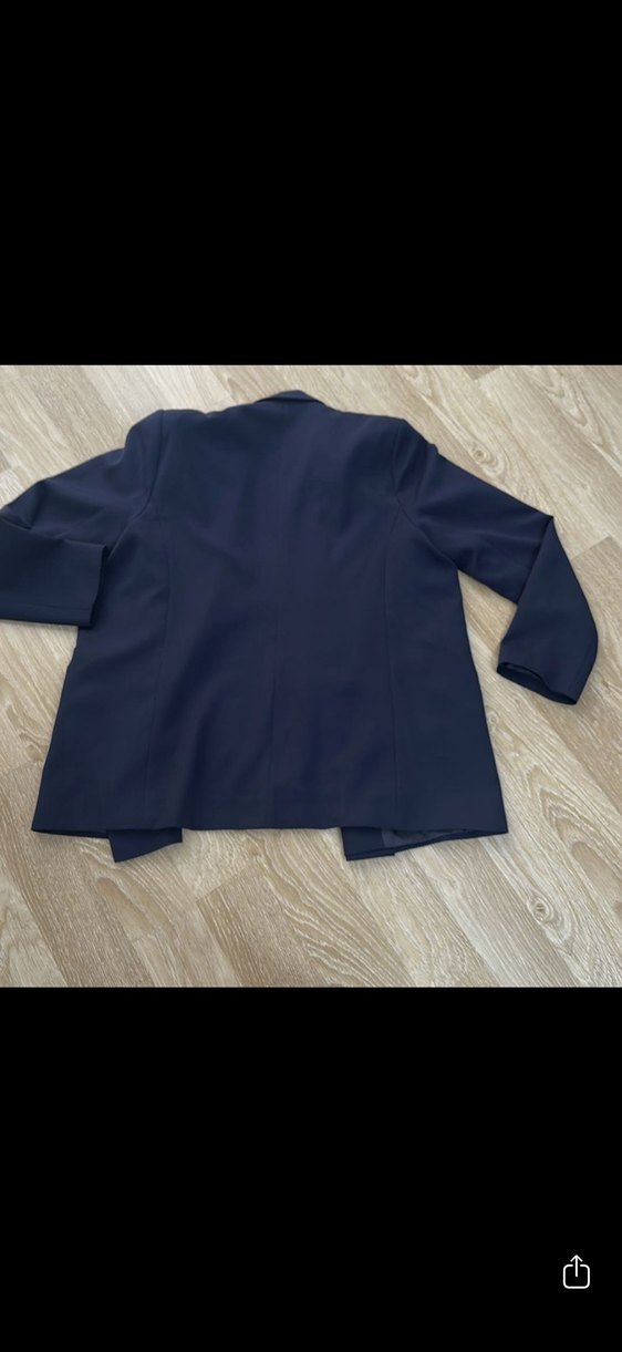 Düğmeli Lacivert Kadın Blazer Ceket - Görsel 5