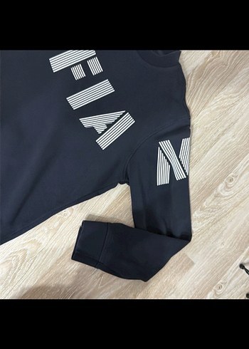 Siyah Erkek lufian Orjinal Baskılı Sweatshirt - Görsel 5