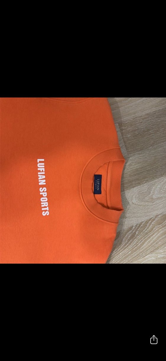 Turuncu Baskılı Erkek Sweatshirt - Görsel 3