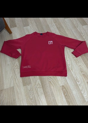 Kırmızı Oversize erkek Sweatshirt lufian - Görsel 2