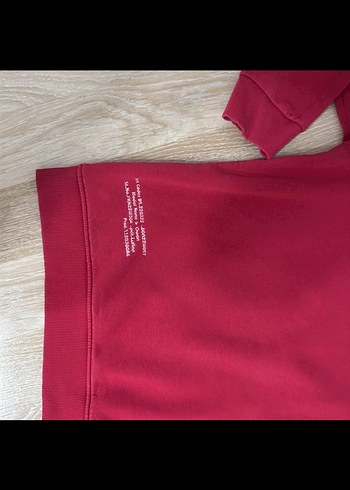 Kırmızı Oversize erkek Sweatshirt lufian - Görsel 3