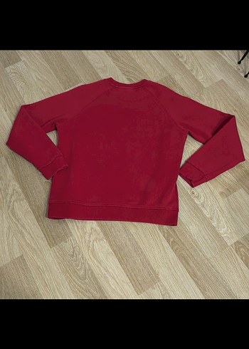 Kırmızı Oversize erkek Sweatshirt lufian - Görsel 5