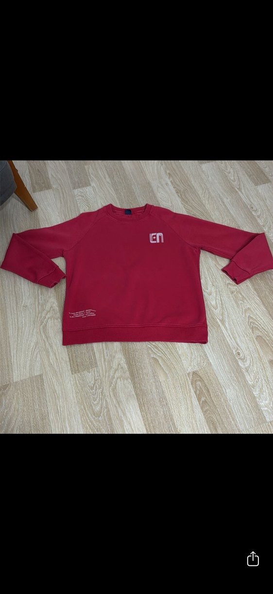 Kırmızı Oversize erkek Sweatshirt lufian - Görsel 2