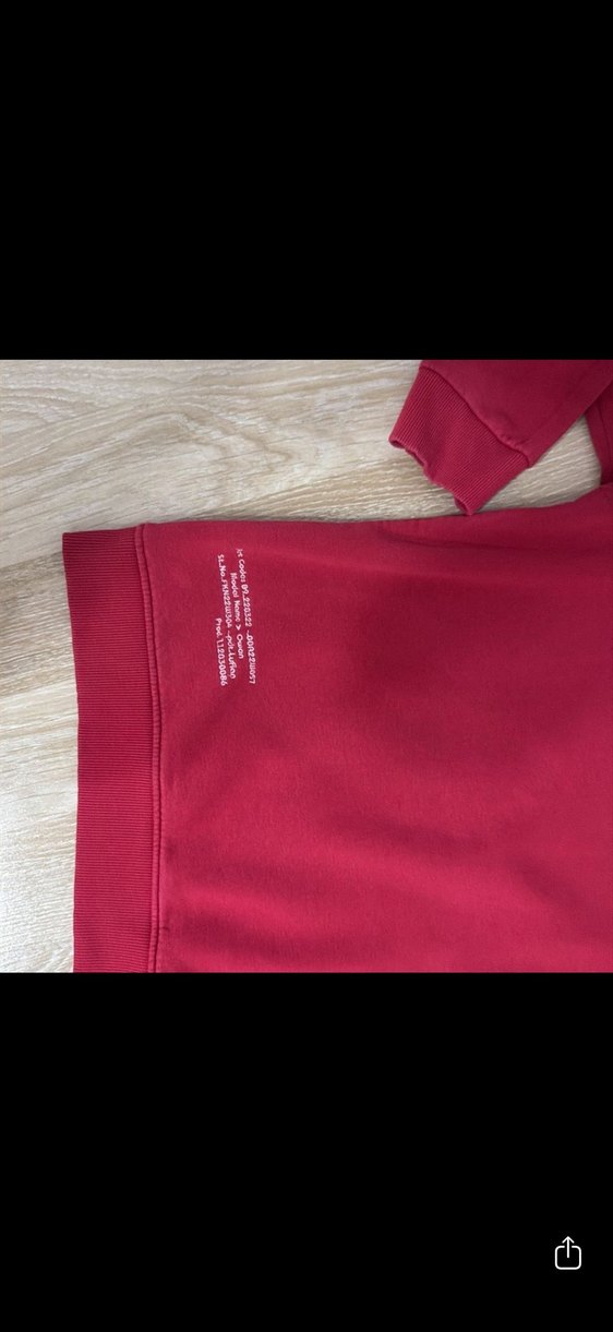 Kırmızı Oversize erkek Sweatshirt lufian - Görsel 3