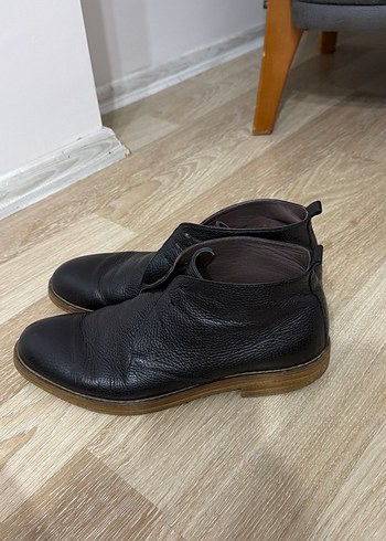 Koyu Kahverengi Minimalist Deri Erkek Bot balçığı yok sadece - Görsel 4