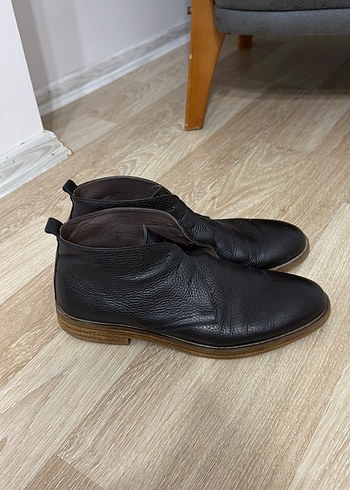 Koyu Kahverengi Minimalist Deri Erkek Bot balçığı yok sadece - Görsel 2