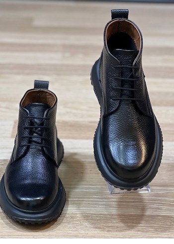 Siyah Minimalist Erkek Kauçuk Bot deri TERZİ AYHAN - Görsel 7
