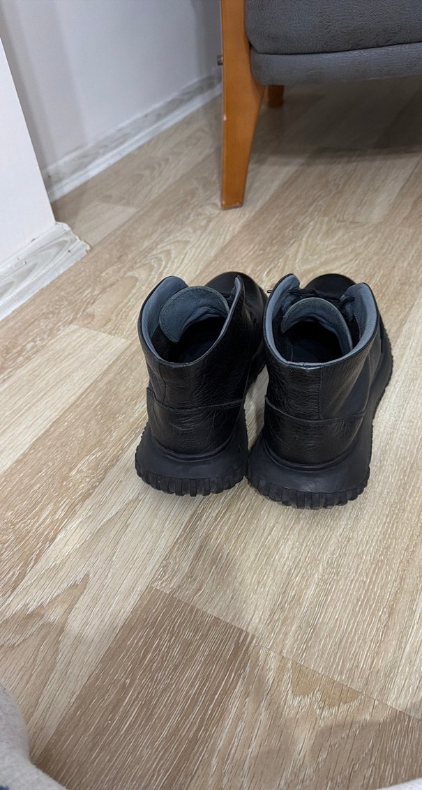 Siyah Minimalist Erkek Kauçuk Bot deri TERZİ AYHAN - Görsel 3