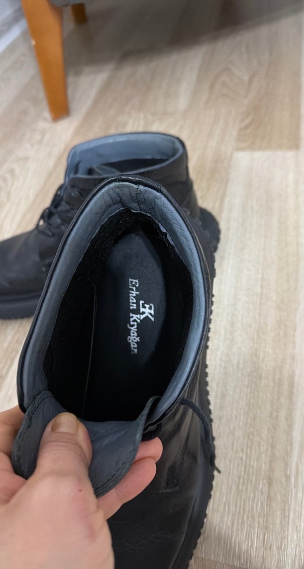 Siyah Minimalist Erkek Kauçuk Bot deri TERZİ AYHAN - Görsel 5