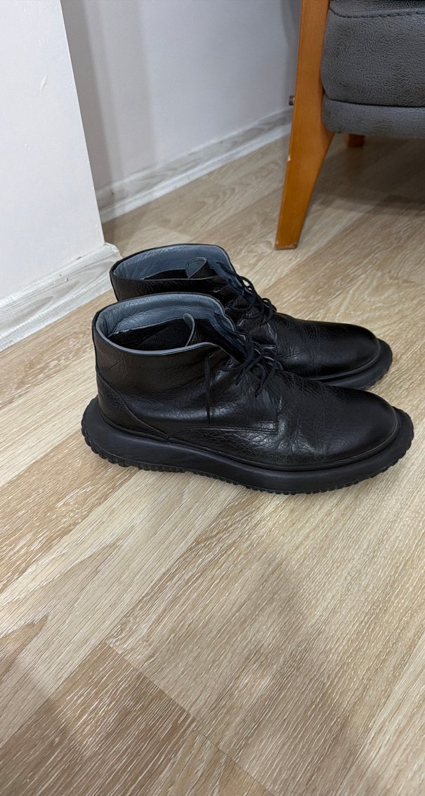 Siyah Minimalist Erkek Kauçuk Bot deri TERZİ AYHAN - Görsel 2