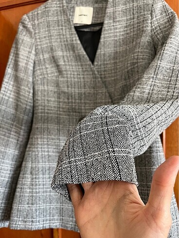 36 Beden gri Renk Koton blazer ceket