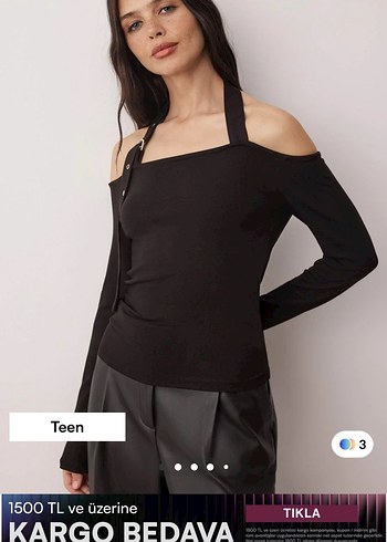 Uzun Kollu Siyah Kemerli Bluz - Görsel 3