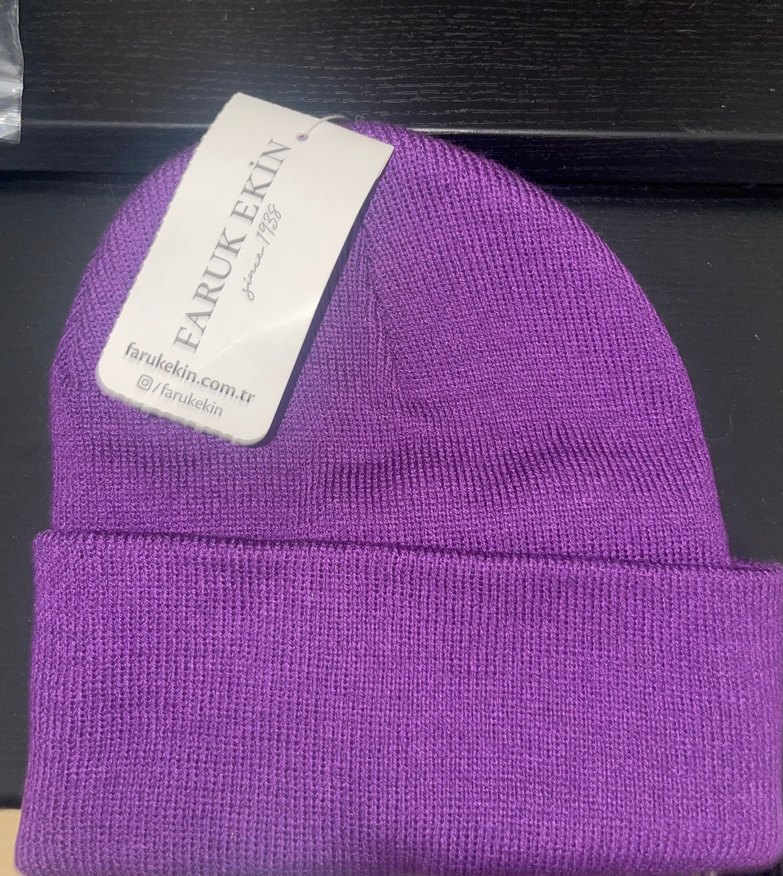 Mor Kadın Triko Bere - Görsel 2