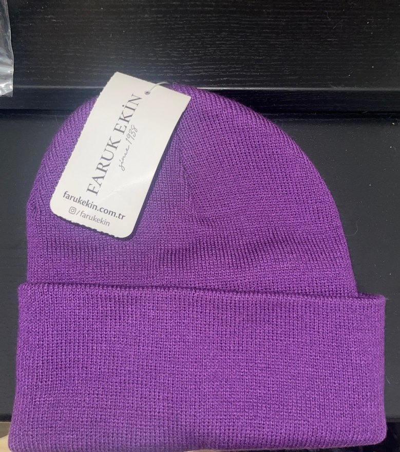 Mor Kadın Triko Bere - Görsel 5