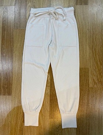 Cep Detaylı Beyaz Eşofman Altı - Görsel 2