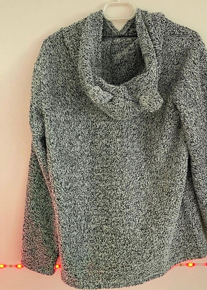 Kulak ve Cep Detaylı Kapüşonlu Polar Sweat - Görsel 5