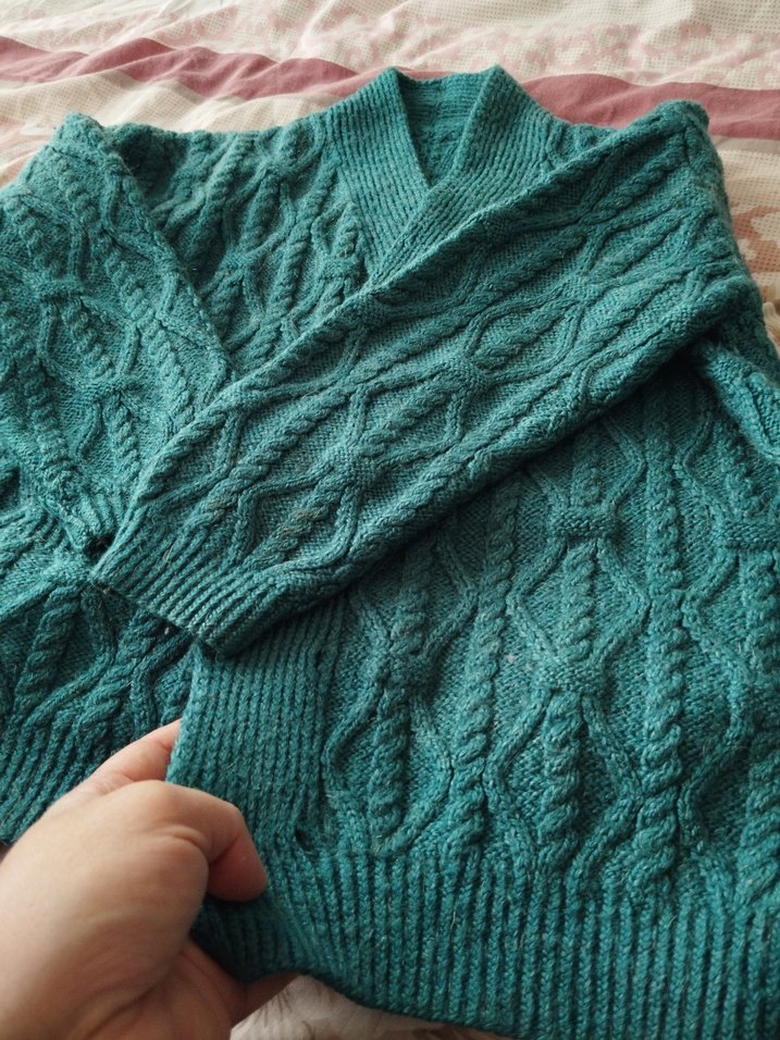 Yeşil Örgü Kadın Kazak, Boğazlı, Rahat Kesim - Görsel 2