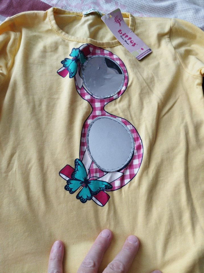 Sarı Uzun Kollu Kız Tişörtü - Görsel 2