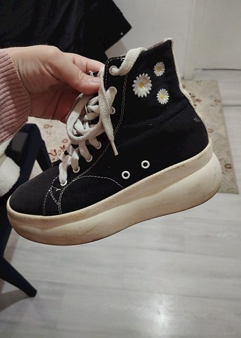 Gri Beyaz kadın Spor Ayakkabı 35 no - Görsel 3