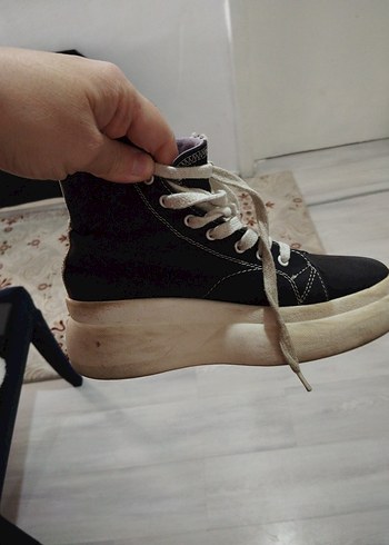 Gri Beyaz kadın Spor Ayakkabı 35 no - Görsel 2