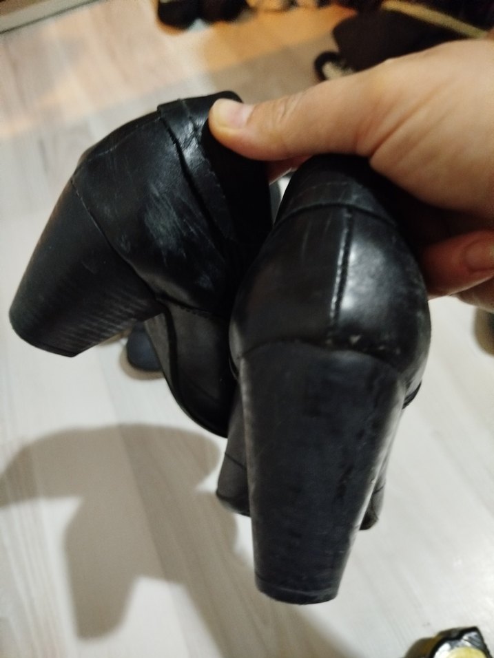 Siyah Rugan Tokalı Stiletto Kadın Bot - Görsel 4