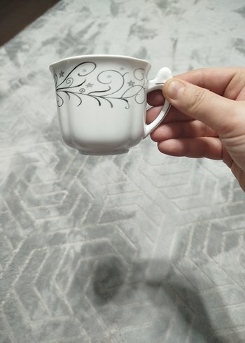 13 Parça Beyaz Çay Seti Metal Standlı - Görsel 5