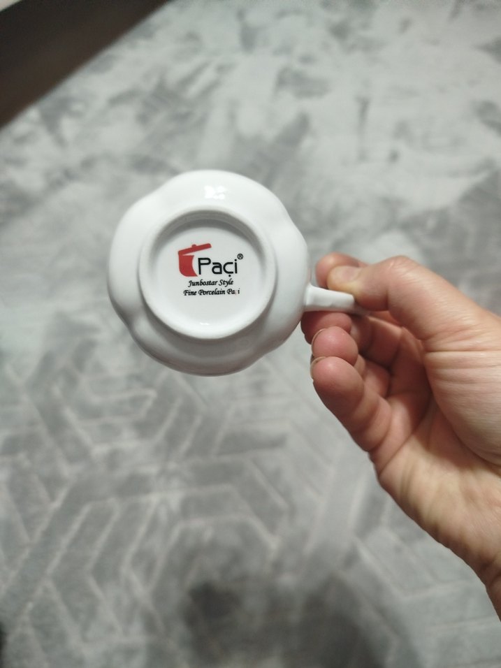 13 Parça Beyaz Çay Seti Metal Standlı - Görsel 4