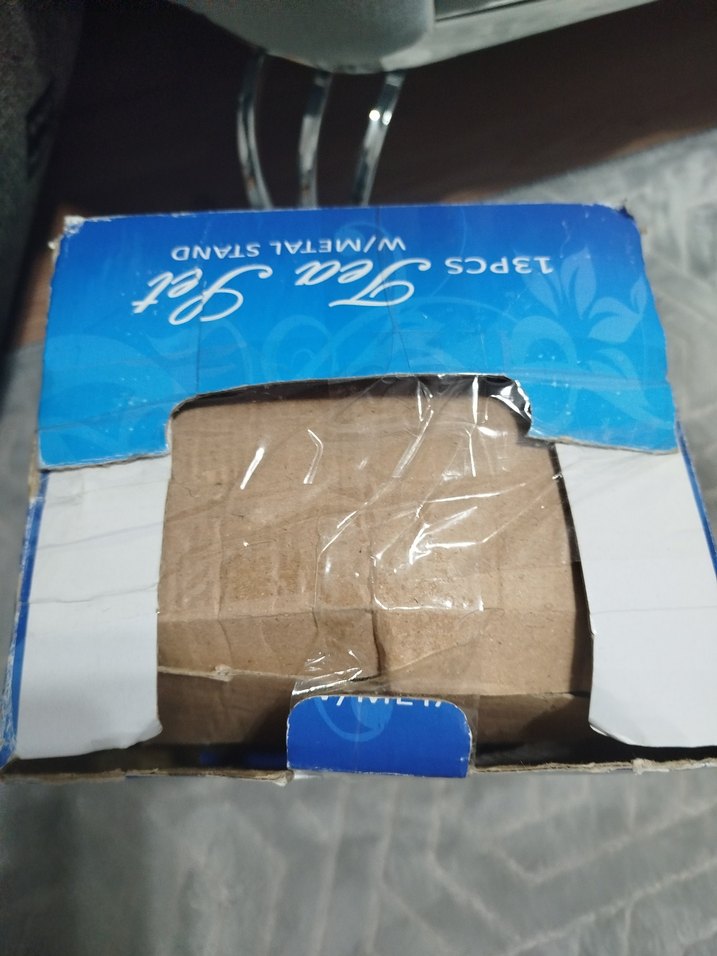 13 Parça Beyaz Çay Seti Metal Standlı - Görsel 2