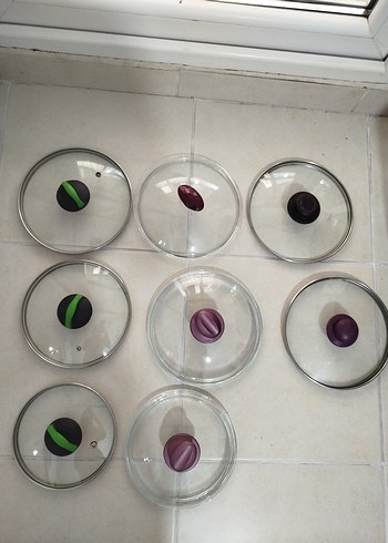 Çeşitli Renklerde Cam Tencere Kapakları - Görsel 2