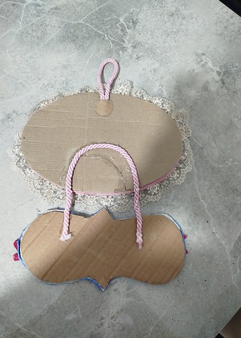 Pembe Nakışlı Hoşgeldiniz Kapı Süsü - Görsel 3