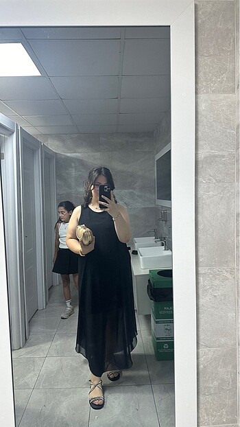 xxl Beden İçi astarlı siyah abiye elbise