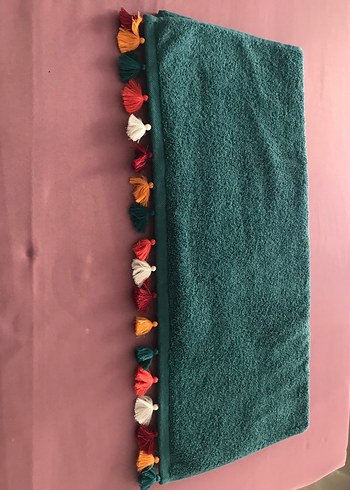 Nakışlı Bohem Turkuaz Havlu - Görsel 4