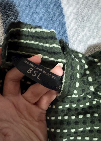 Yeşil Puantiyeli Boğazlı Triko Kazak - Görsel 2