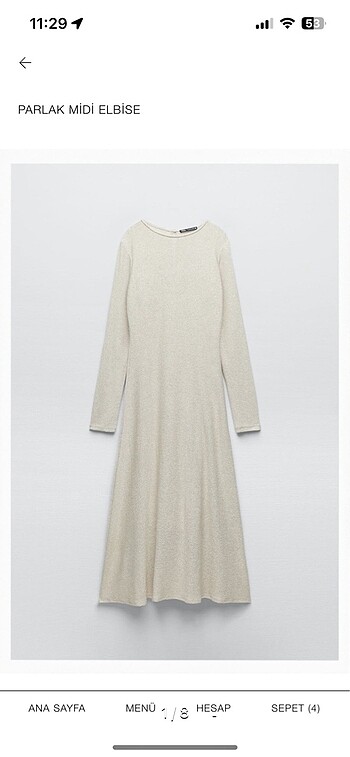 s Beden SHINY MIDI DRESS içi astarlı