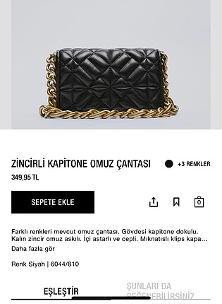 Zara kapitone çanta