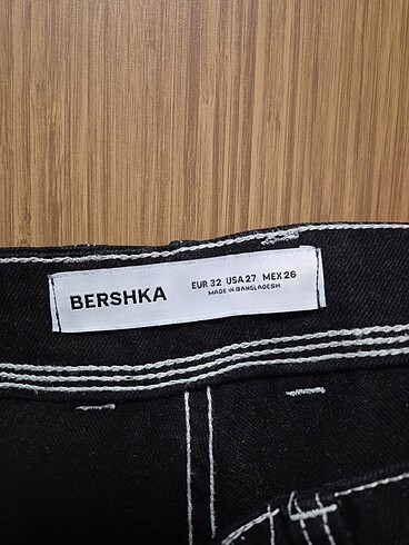 36 Beden BERSHKA siyah kargo pantolon