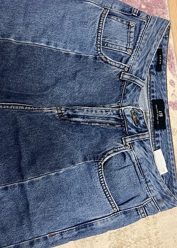 LTB Kadın Mavi Batik Desenli Kemerli Jean