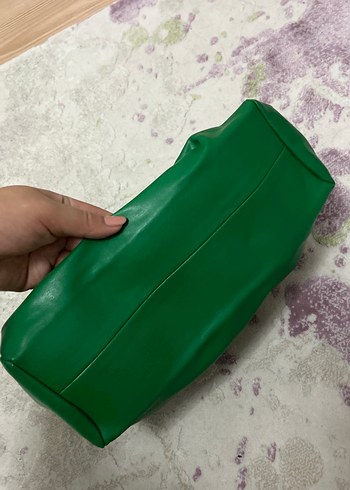 Beden Yeşil Drapeli Kadın El Çantası
