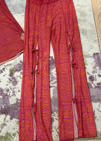 Kırmızı Bağcıklı Bohem Kadın Plaj giyim - Görsel 2