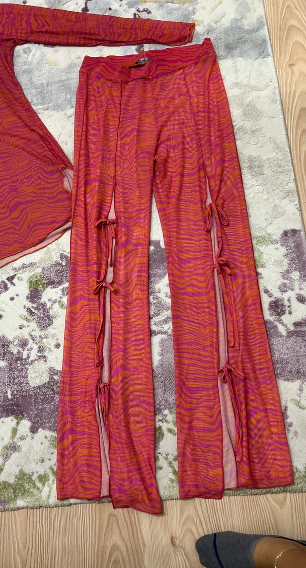 Kırmızı Bağcıklı Bohem Kadın Plaj giyim - Görsel 2