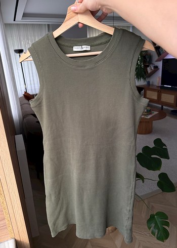 Mudo Kolsuz, mini Kesim, Haki Kadın elbise - Görsel 2