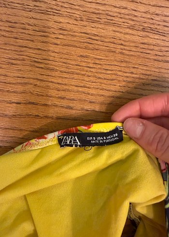 Zara Sarı Çiçek Desenli Kadın Mayo - Görsel 6