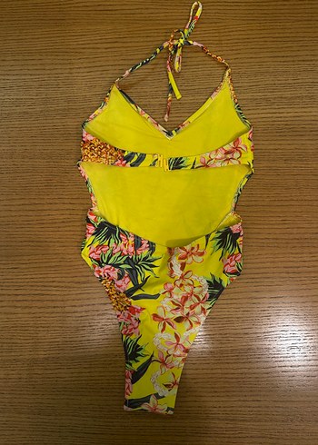 Zara Sarı Çiçek Desenli Kadın Mayo - Görsel 4