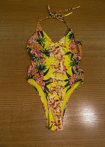 Zara Sarı Çiçek Desenli Kadın Mayo - Görsel 3