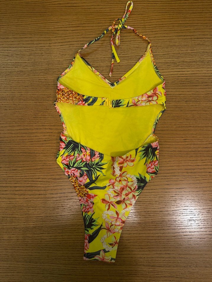 Zara Sarı Çiçek Desenli Kadın Mayo - Görsel 4